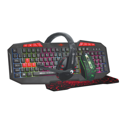 Marvo Scorpion Gaming Bundle, Wired Keyboard, Mouse, Headset and Mouse Pad