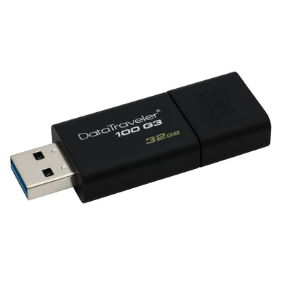 Pack of 25 - Kingston DataTraveler 100 G3 32GB USB 3.0 Black USB Flash Drive