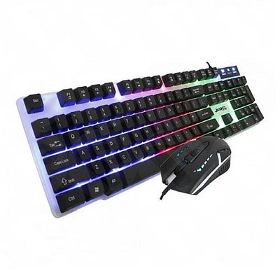 Jedel Gaming Desktop Kit, Backlit Membrane  Keyboard & LED Mouse