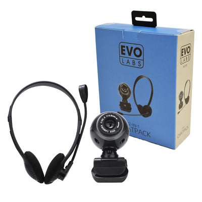 Evo Labs Webcam and Headset Chatpack