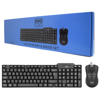 Evo Labs USB Keyboard & Mouse Set