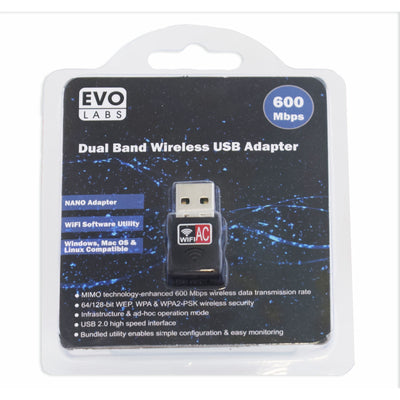 Evo Labs Dual Band USB WiFi Network Adapter